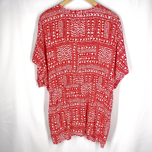 Victoria's Secret Hearts Kimono Robe Cardigan Red Short Sleeve NWOT One Size - Picture 2 of 7